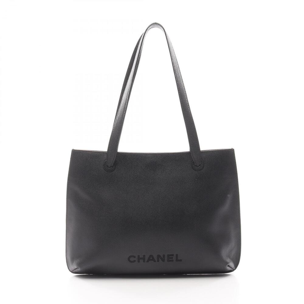 Chanel tote bag leather black